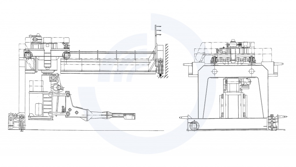 Charging crane (overall drawing)