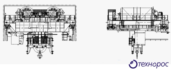Mine bridge crane