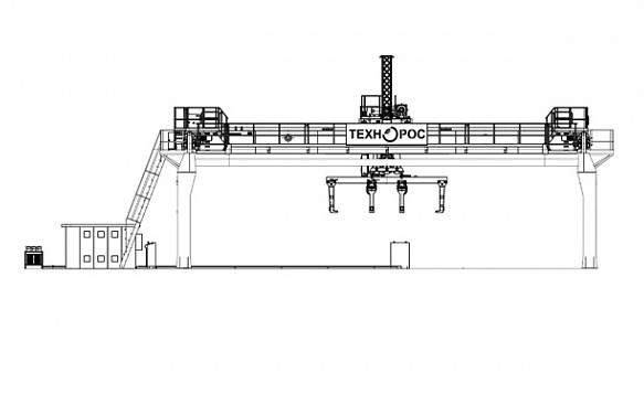 Special bridge crane with a flexible or a rigid traverse suspension
