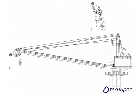 Floating deck crane "Poseidon" (box-type structure of boom)