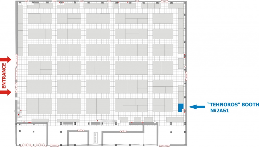 Location of the "TEHNOROS" booth at "Metal-Expo'2017"